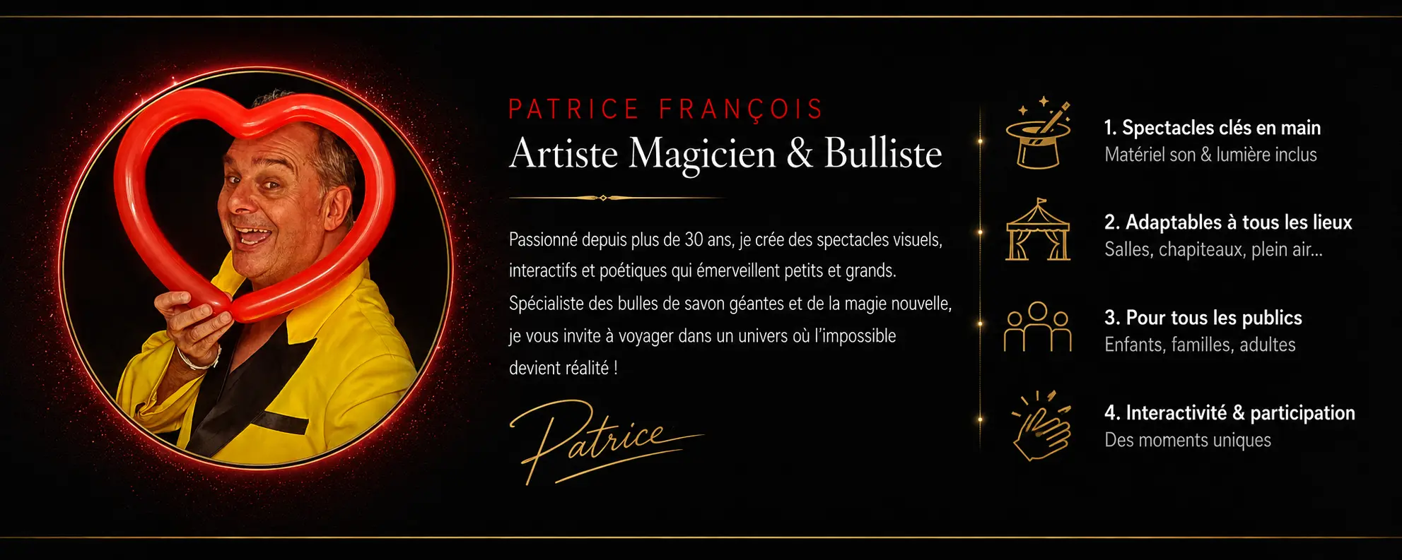 spectacle magie et bulles de savon